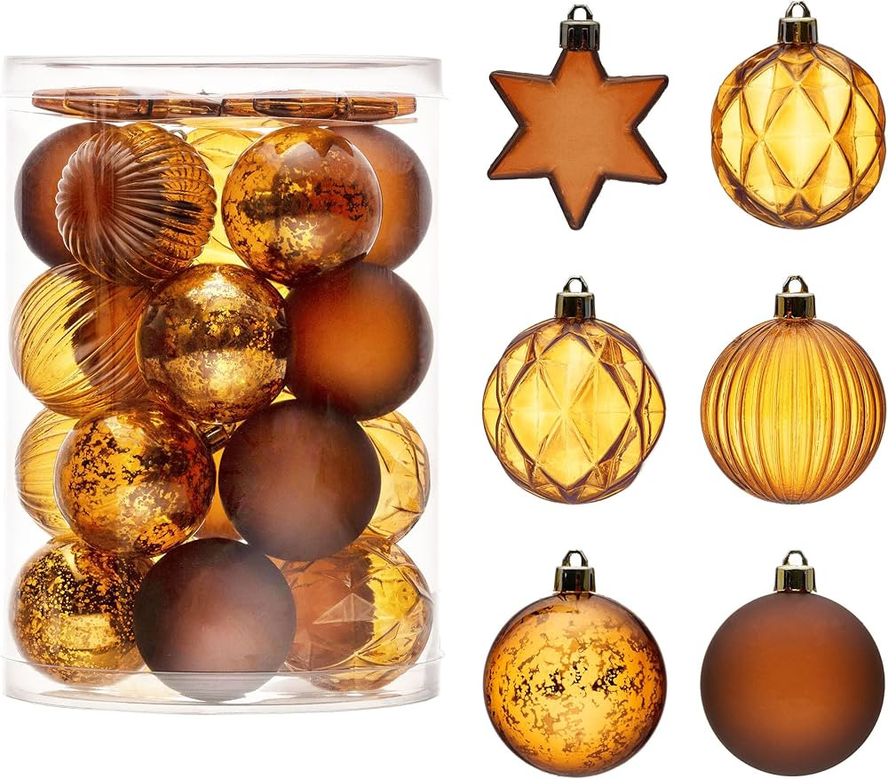 DecorbyHannah Christmas Ornaments,25ct 60mm Clear Christmas Tree Ornaments Decorations,Shatterpro... | Amazon (US)