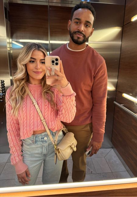 Couple spring outfit idea 
Jeans
Sweater 
Casual outfit 
Spring style 
Men’s outfit 


#LTKfindsunder50 #LTKstyletip #LTKmens