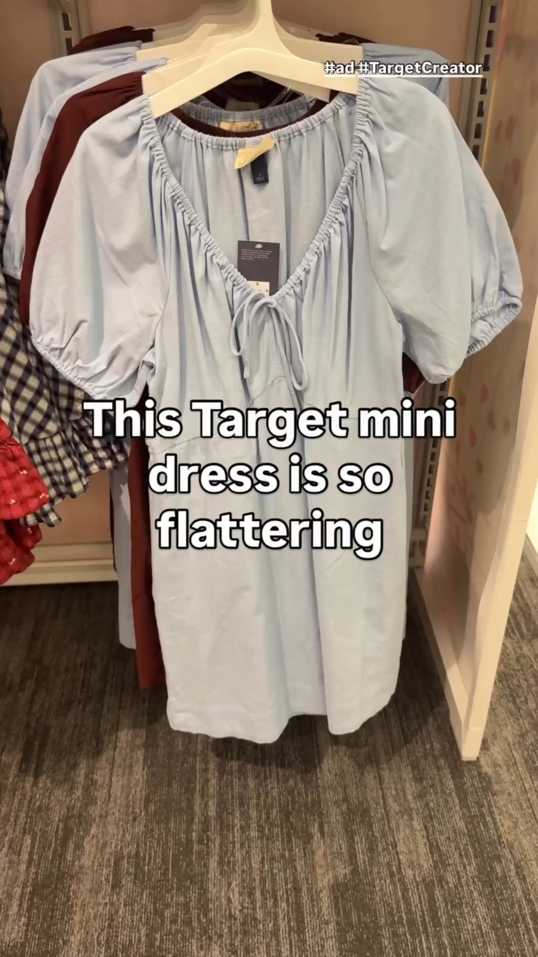 If you want a flattering @Target dress that’s cute, comfy, and easy to style, this puff short-sleeve mini A-line dress is such a win. 

The elastic V-neckline is super flattering, the puff sleeves are so on-trend, and the gathered back gives you shape without feeling tight.

It’s the perfect spring mini dress for Valentine’s Day outfits, Galentine’s looks, brunch, showers, and casual date nights and it even has a side pocket (because we love a functional dress). Comes in blue and maroon and it’s size inclusive, making it a great option for midsize + plus-size fashion too.

Follow @sparklinginstyle for more affordable Target finds + outfit inspo ✨
#targetstyle #targetfashion #springdress midsizefashion plussizefashion
Target Universal Thread dress, puff sleeve mini dress, A-line mini dress, spring dresses 2026, flattering Target dress, Valentine’s Day outfit idea, Galentine’s outfit idea, midsize Target finds, plus size spring dresses, affordable spring outfits

#LTKmomlife #LTKPlusSize #LTKMidsize