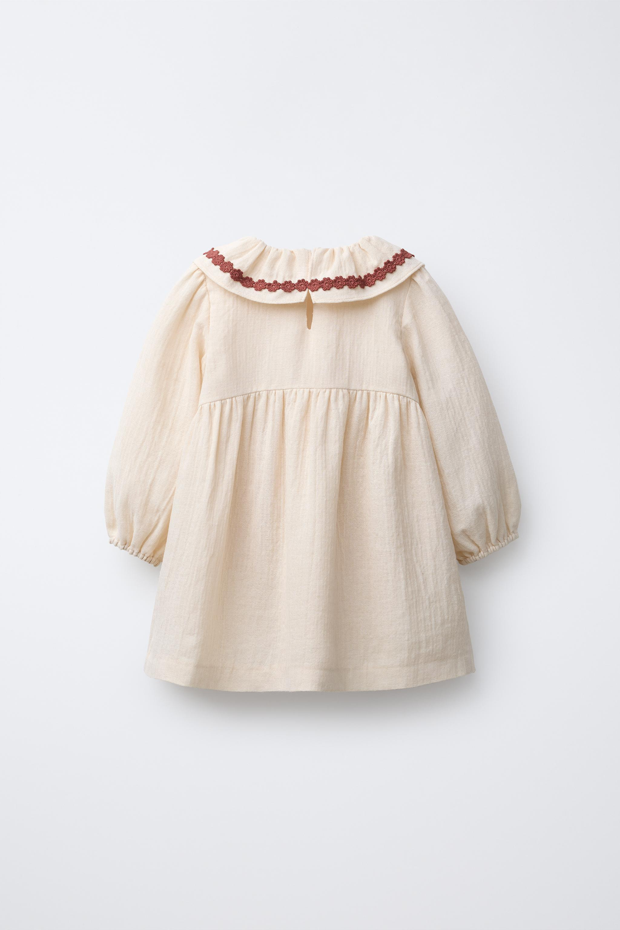 EMBROIDERED FLORAL TEXTURE DRESS | Zara US