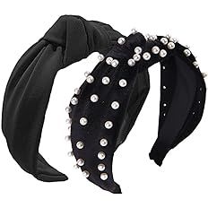 Etercycle 2PCS Headbands for Women, Bow Knotted Wide Headband, Yoga Hair Band Fashion Elastic Hai... | Amazon (US)