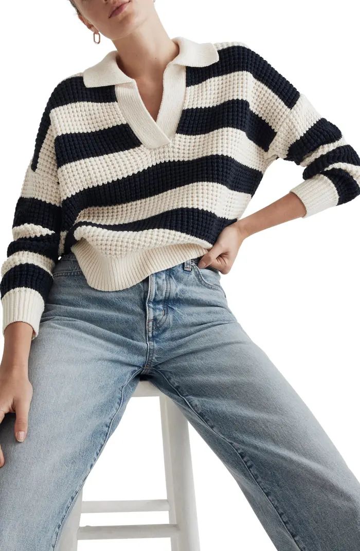 Waffle Knit Henley Sweater | Nordstrom