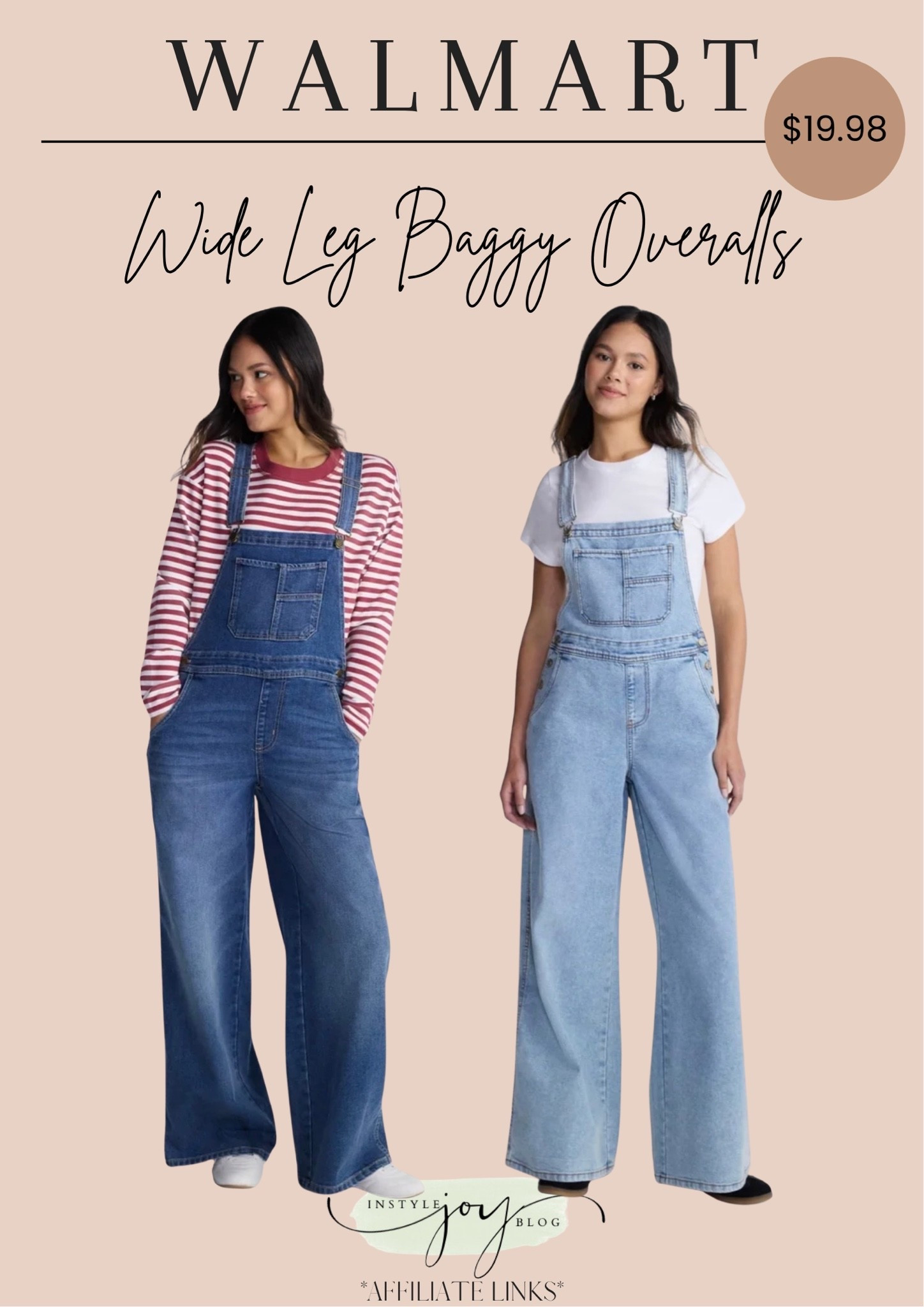 Walmart✨ No Boundaries Wide Leg Baggy Overalls, Women's XXS-XXL

#LTKootd #LTKSeasonal #LTKTravel