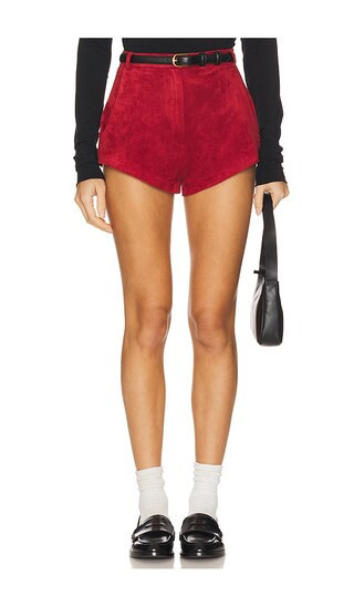 Amanda Uprichard x REVOLVE Kelso Suede Short in Red. - size S | Revolve Clothing (Global)