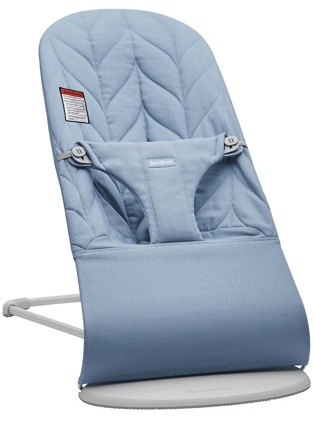 BabyBjörn Bouncer Bliss, Cotton, Petal Quilt, Blue | Amazon (US)