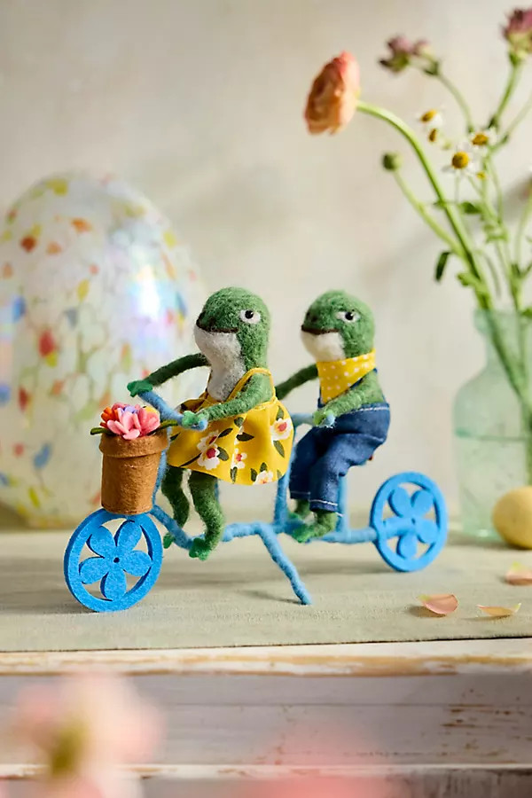 Biking Frogs Felt Critters | Anthropologie (US)