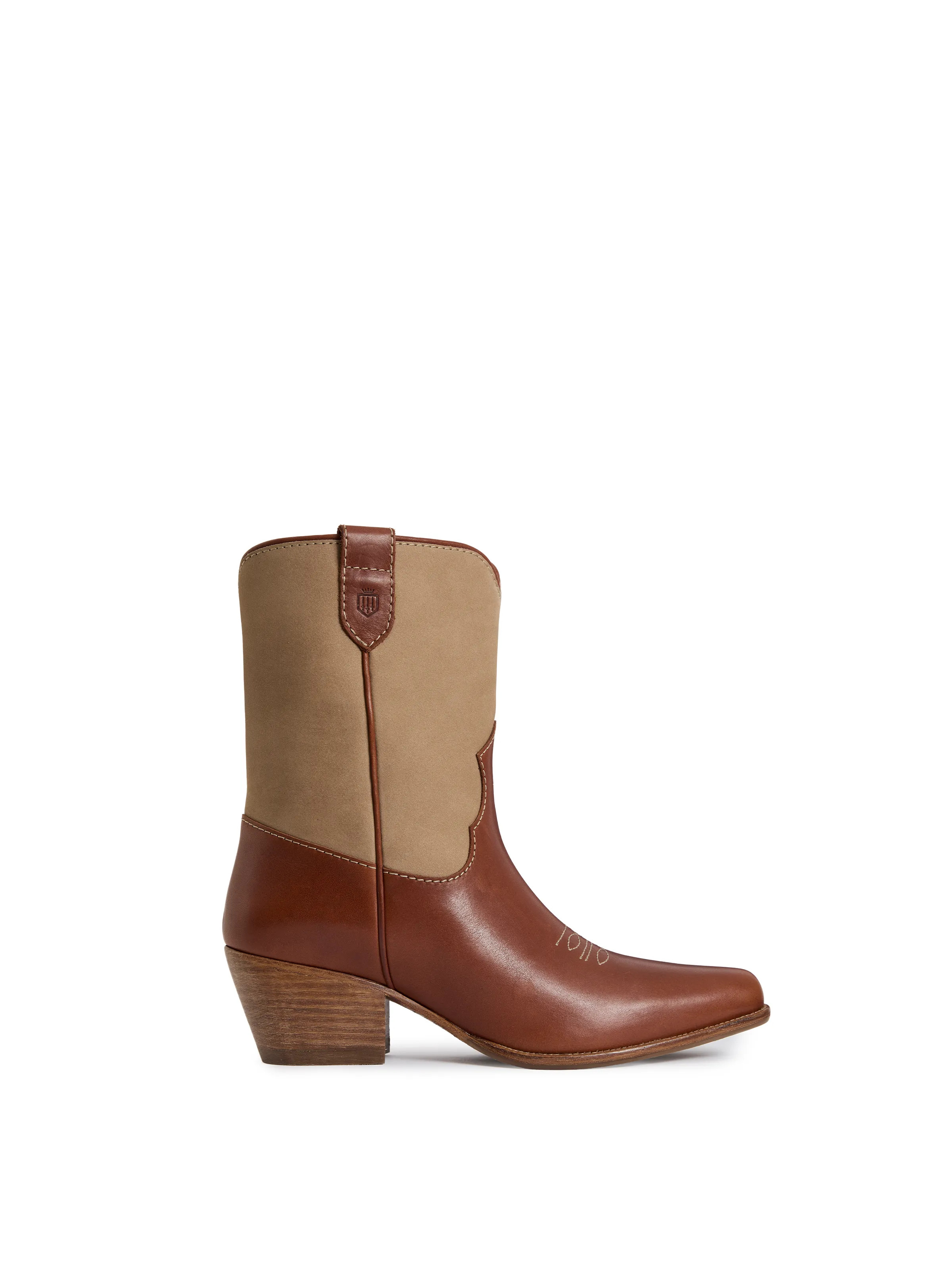 Montana - Women's Ankle Boot - Tan Leather with Fawn Nubuck | Fairfax & Favor | Fairfax & Favor (UK)