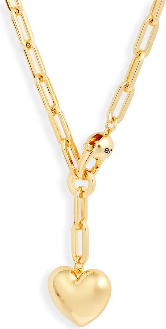 Jenny Bird Puffy Heart Charm Paper Clip Chain Necklace | Nordstrom | Nordstrom