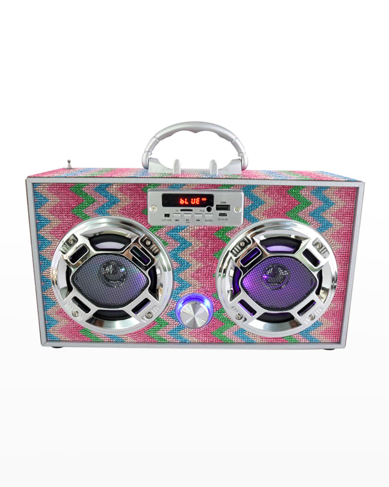 Wireless Express Kid's Chevron Embellished Bluetooth Boombox | Neiman Marcus