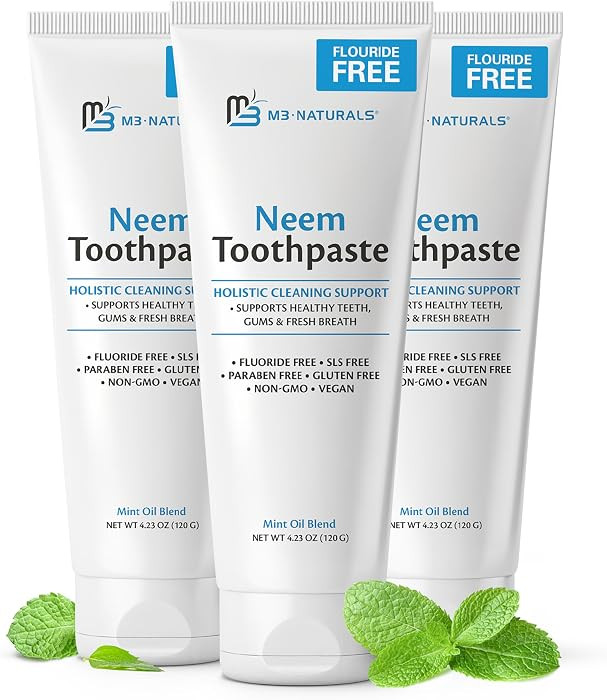 Fluoride-Free Neem Toothpaste with Mint for Adults & Kids with Sensitivity | Vegan, Gluten & SLS ... | Amazon (US)
