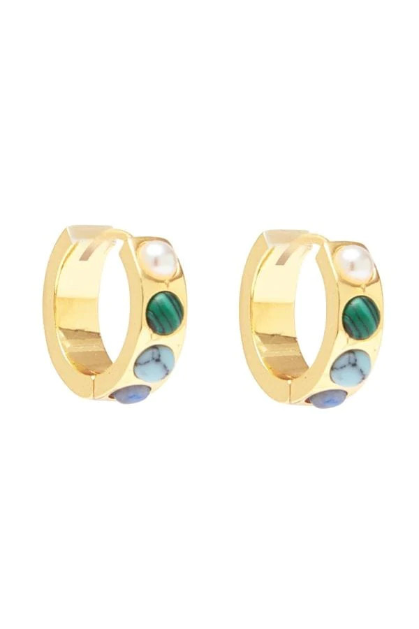 Petra Huggie Hoop Earrings Multi | Modatrova