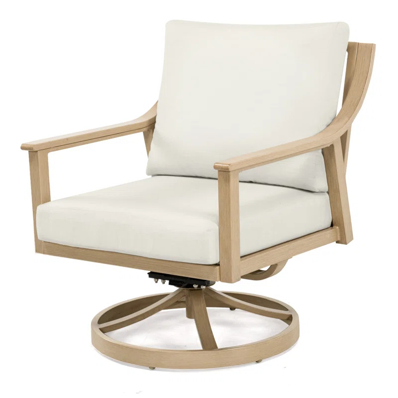 Vishali 1 Piece Outdoor Aluminum Patio Swivel Chair With Cushions | Wayfair North America