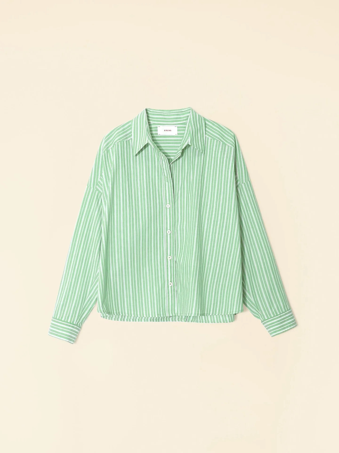 Matcha Stripe Riley Shirt | Xirena