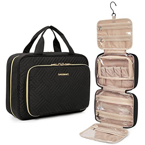 BAGSMART Toiletry Bag Hanging Travel Organizer with TSA Approved Transparent Cosmetic Bag and Det... | Amazon (US)