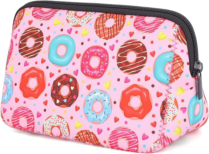 Cosmetic Bag Waterproof Neoprene Zipper Pouch Travel Portable Toiletry Makeup Bags Organizer Case... | Amazon (US)