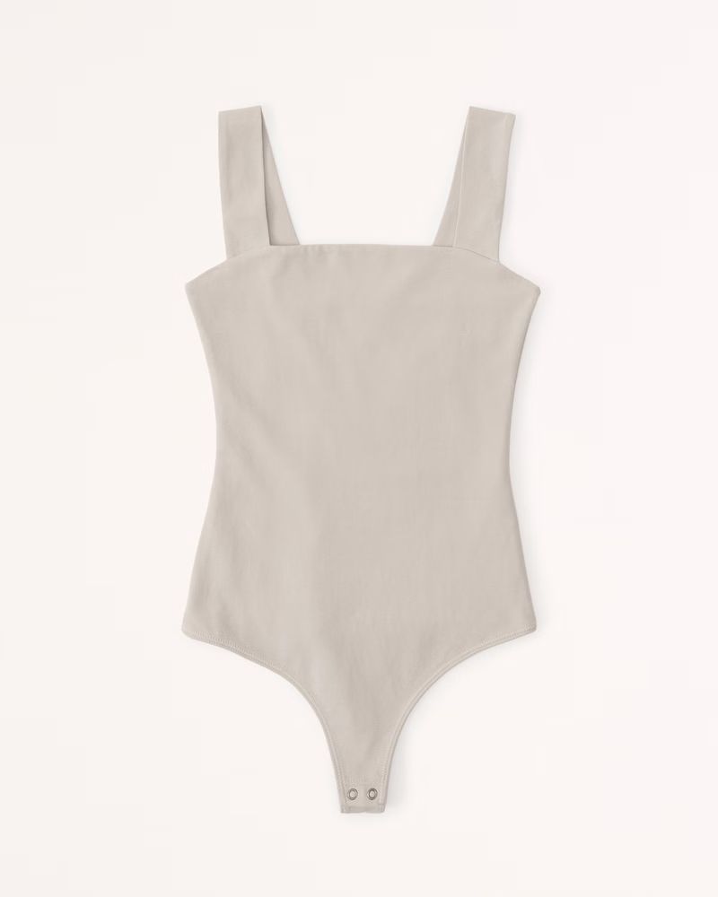 Cotton Seamless Fabric Squareneck Bodysuit | Abercrombie & Fitch (US)