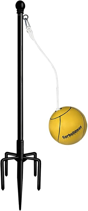Amazon.com : Garbuildman Tetherball Set with Rope for Outdoor Backyard, Adjustable Tether Ball Po... | Amazon (US)