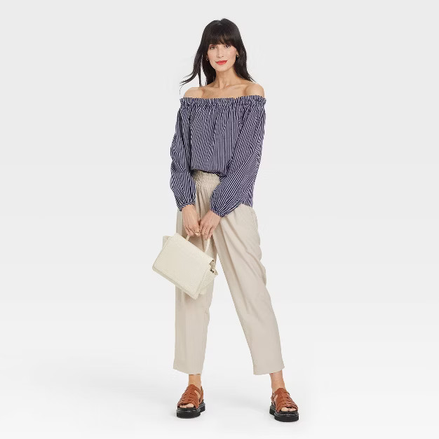 Women's Long Sleeve Off the Shoulder Top - A New Day™ | Target