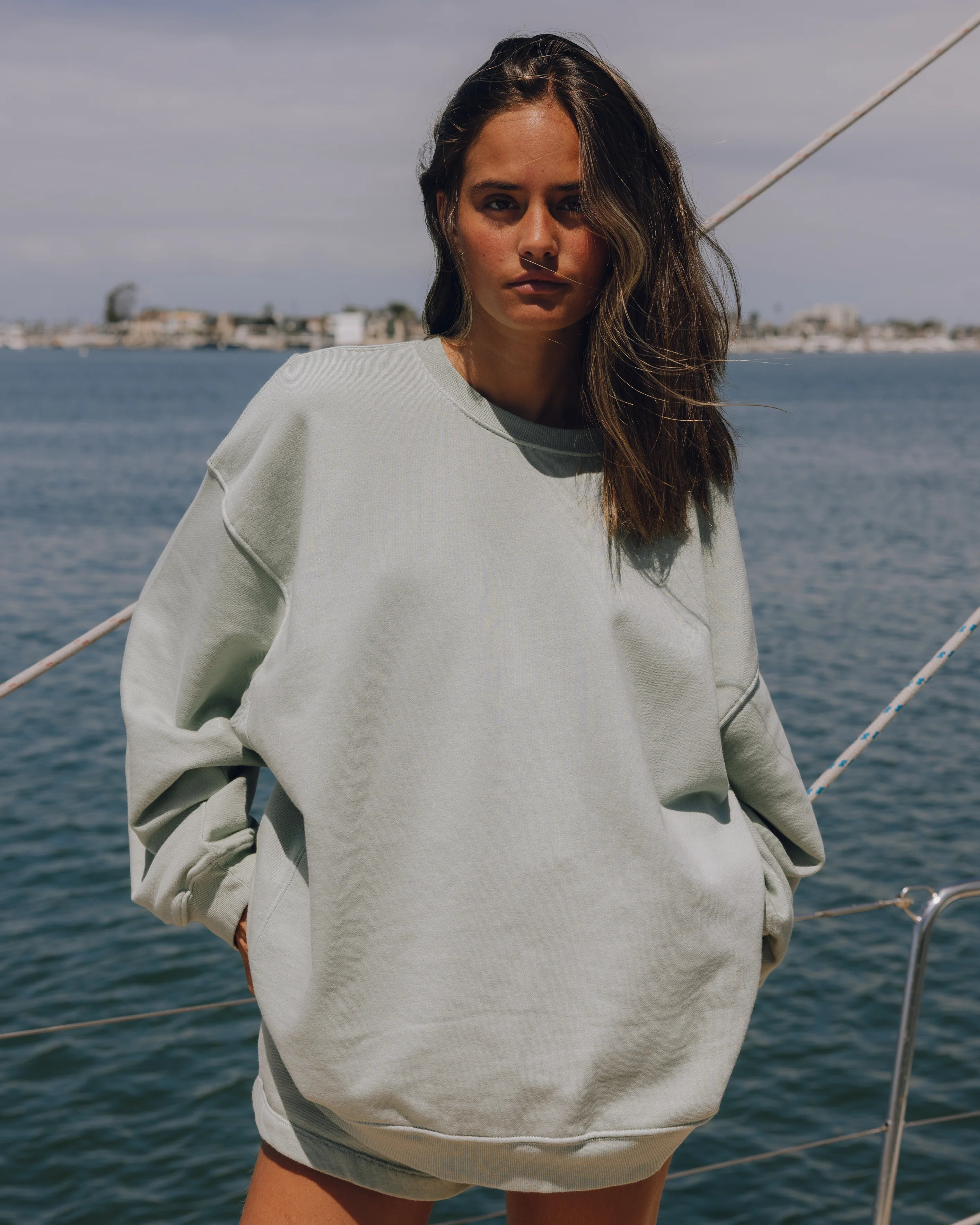 Unisex Oversized Crew - Harbor | Daily Drills LLC