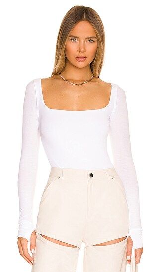 Osman Square Neck Top in White | Revolve Clothing (Global)