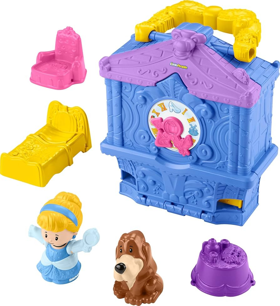Fisher-Price Little People Toddler Toy Disney Princess Cinderella On-The-Go Playset with Figures ... | Amazon (US)