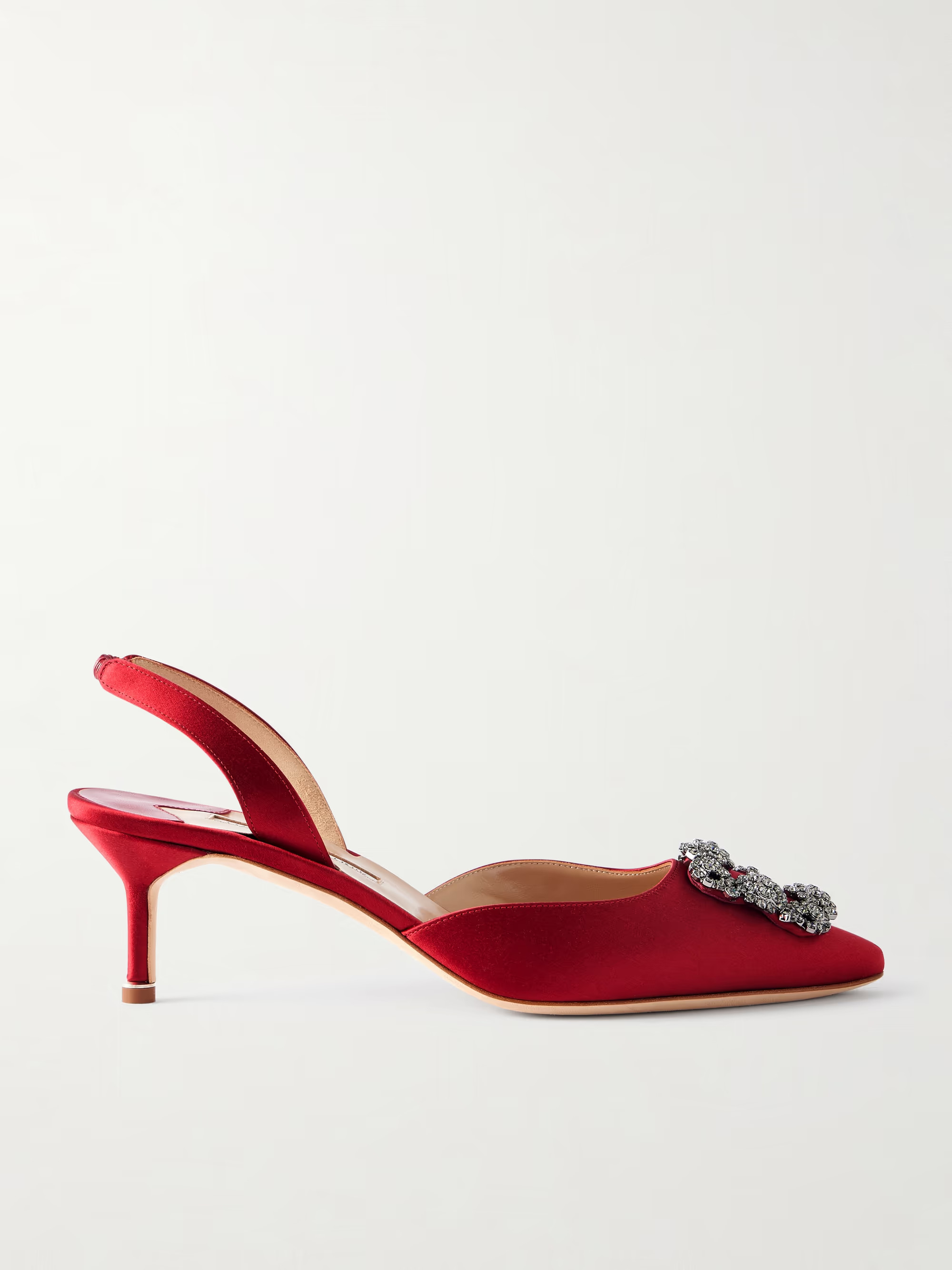 Hangisli 50 embellished satin slingback pumps | NET-A-PORTER (US)