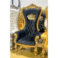 New Black & Gold Throne Chair | Etsy (US)