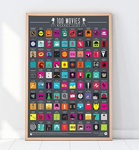 Gift Republic 100 Movies Scratch Off Poster Top Films Bucket List Poster Cinema Best Movie Wall A... | Amazon (US)