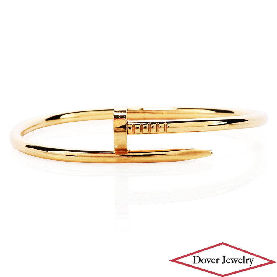 Authentic Cartier Juste Un Clou 18k Yellow Gold Nail Bracelet Size 14 wPouch for sale online | eB... | eBay US