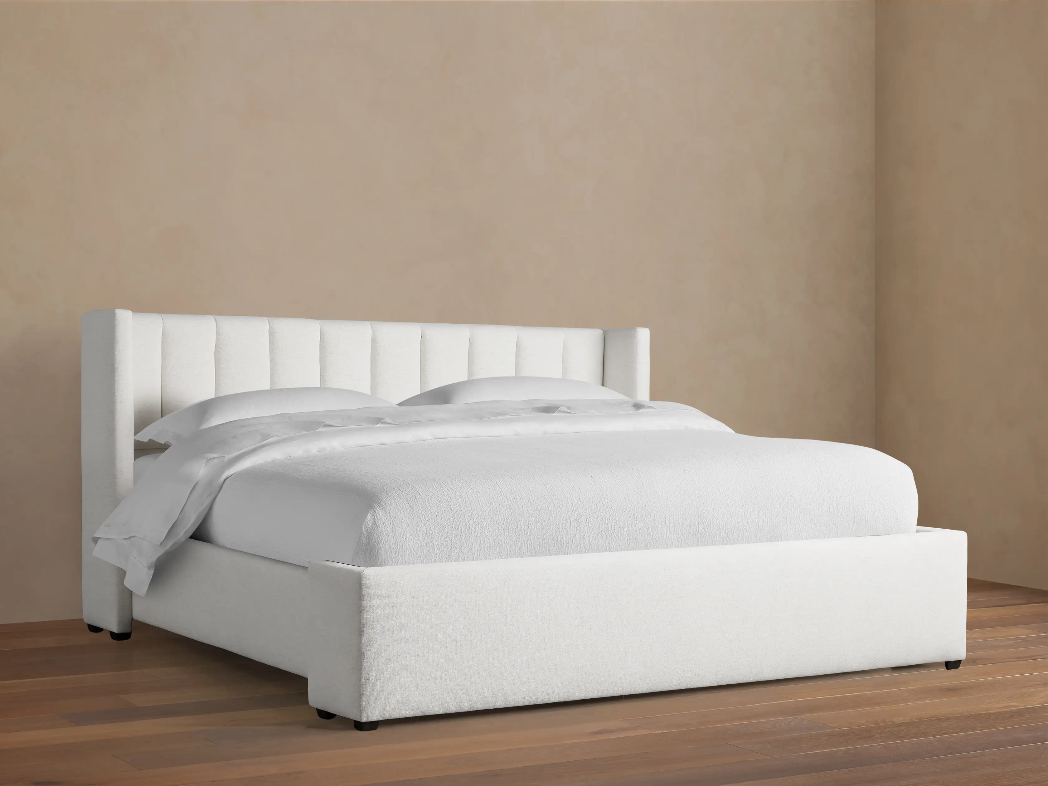 Wyller Channel-Stitched Bed with Low Footboard | Arhaus
