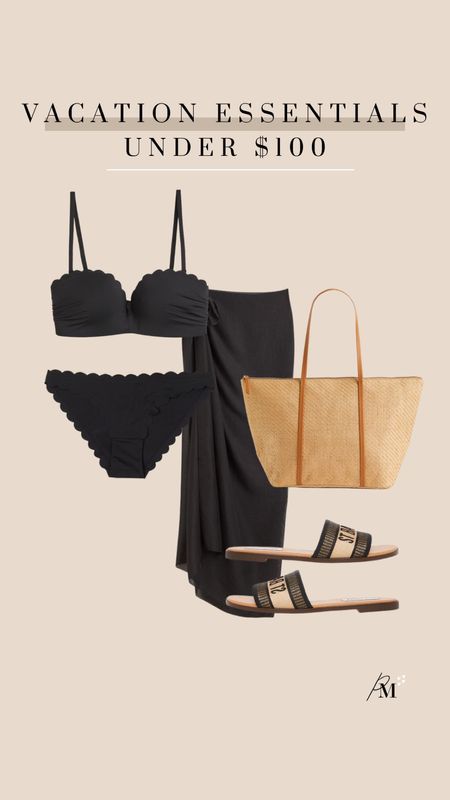 h&m swim
h&m sarong
steve madden knox sandal 
straw bag 

#LTKunder100 #LTKtravel #LTKFind