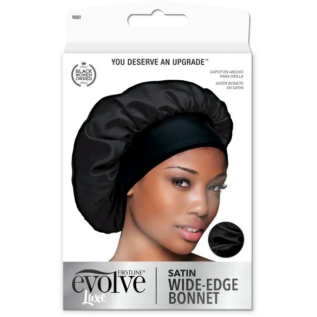 Evolve Luxe Satin Wide Edge Bonnet Black | Walmart (US)