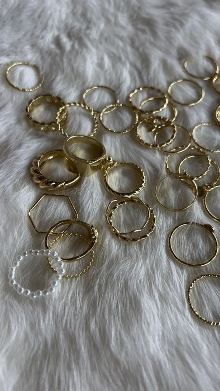 Rings on amazon!!! 
Stackable rings 
Ring stacking 
Pearl ring 
Gold jewelry 

#LTKworkwear #LTKstyletip #LTKbeauty