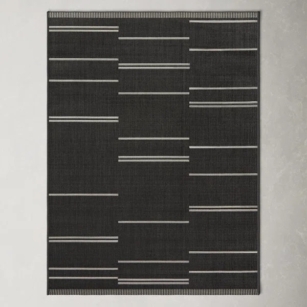 Xavier Charcoal/White Indoor/Outdoor Rug | Wayfair North America