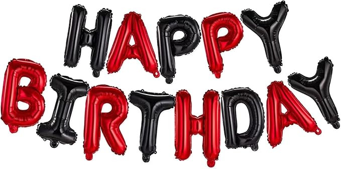 Happy Birthday Balloon Banner Letter Party Decorations, 16 Inch 3D Aluminum Foil Inflatable Hangi... | Amazon (US)