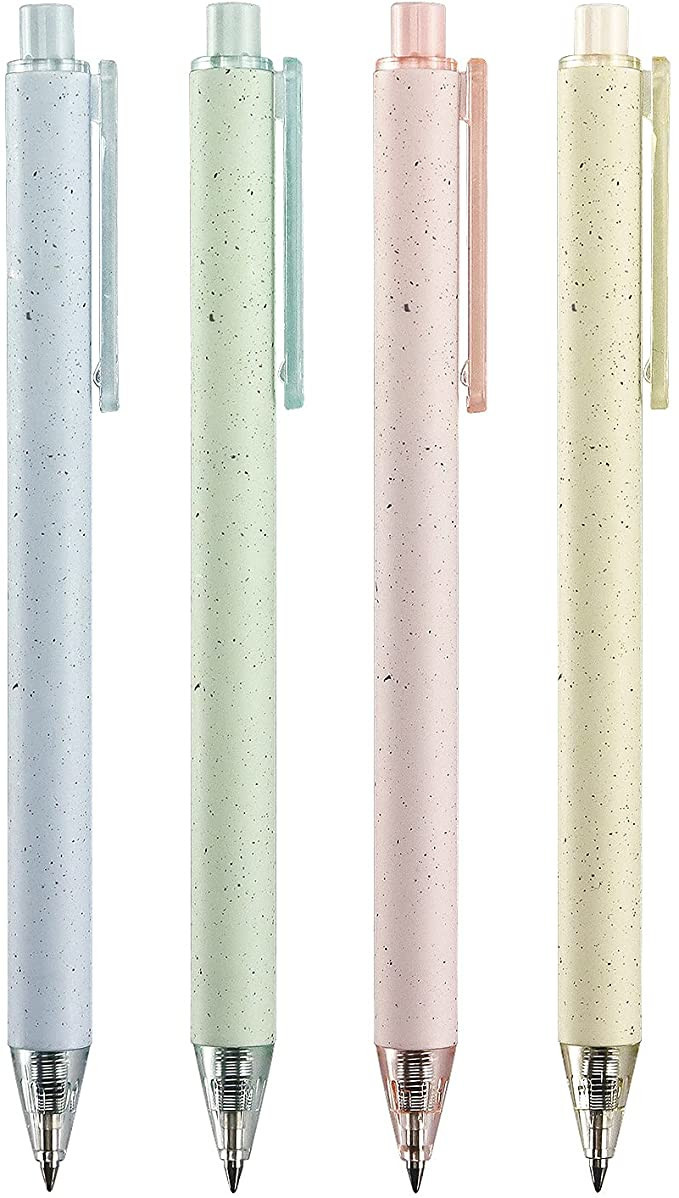 4 Pack Retractable Cute Gel Pens Quick Dry Pens Fine Point 0.5mm Black Ink Ballpoints Pen Writing... | Amazon (US)