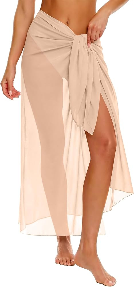 ANRABESS Women Sarong Wraps Swimsuit Coverup Long Sheer Swimwear Bathing Suit Cover Ups Skirt 202... | Amazon (US)