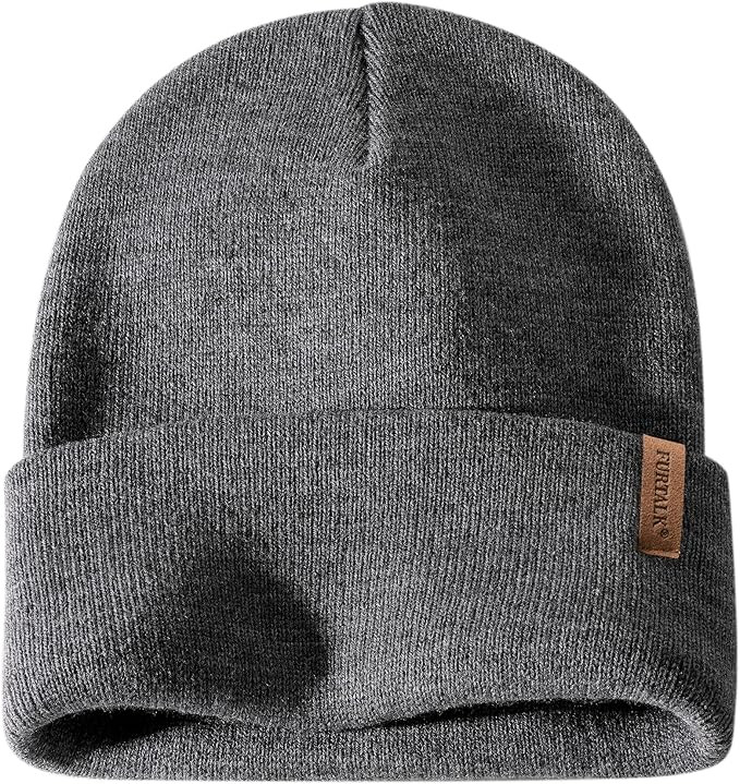 FURTALK Beanie for Men Women Cuffed Thick Knitted Unisex Winter Hat Beanies Skull Cap | Amazon (US)