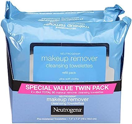 Neutrogena Makeup Remover Cleansing Towelettes, Daily Cleansing Face Wipes to Remove Waterproof M... | Amazon (US)