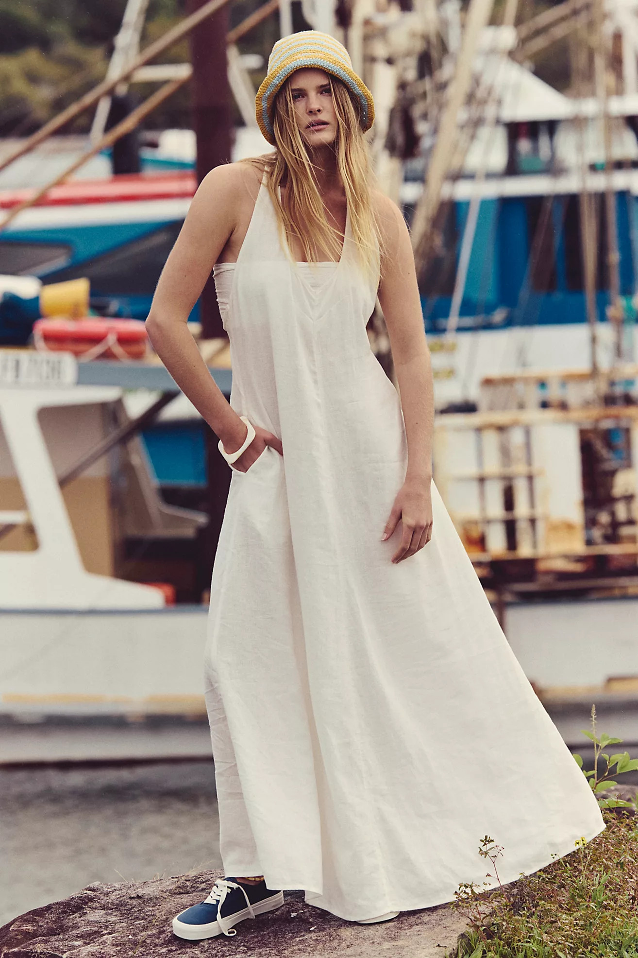 Sandshell Linen Easy Does It Maxi Dress | Free People (Global - UK&FR Excluded)