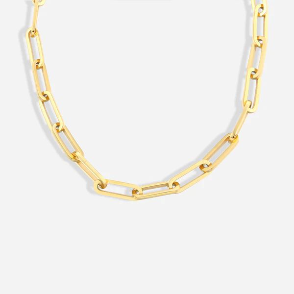 Paperclip Link Gold Necklace | Victoria Emerson