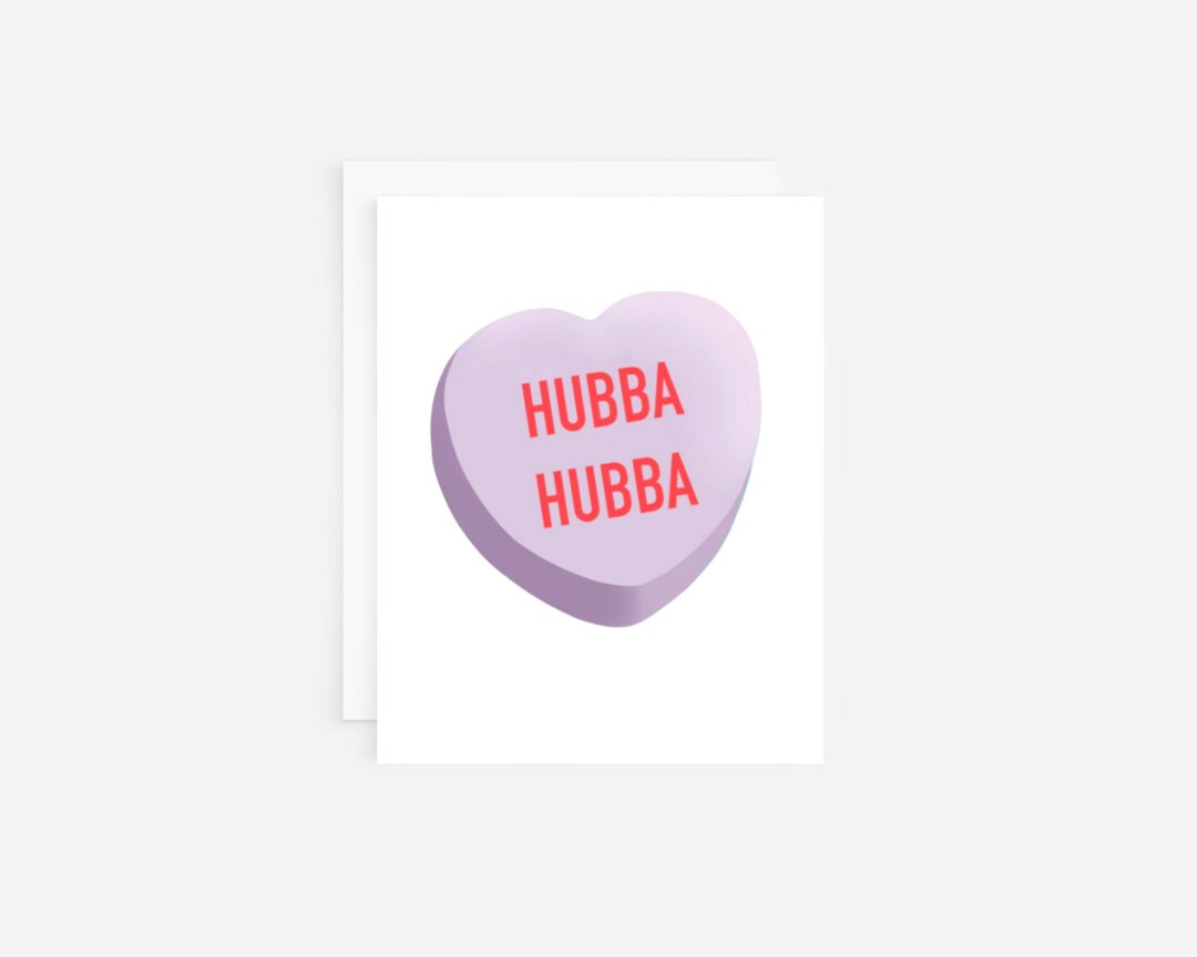 HUBBA HUBBA Candy Heart Card - Etsy | Etsy (US)
