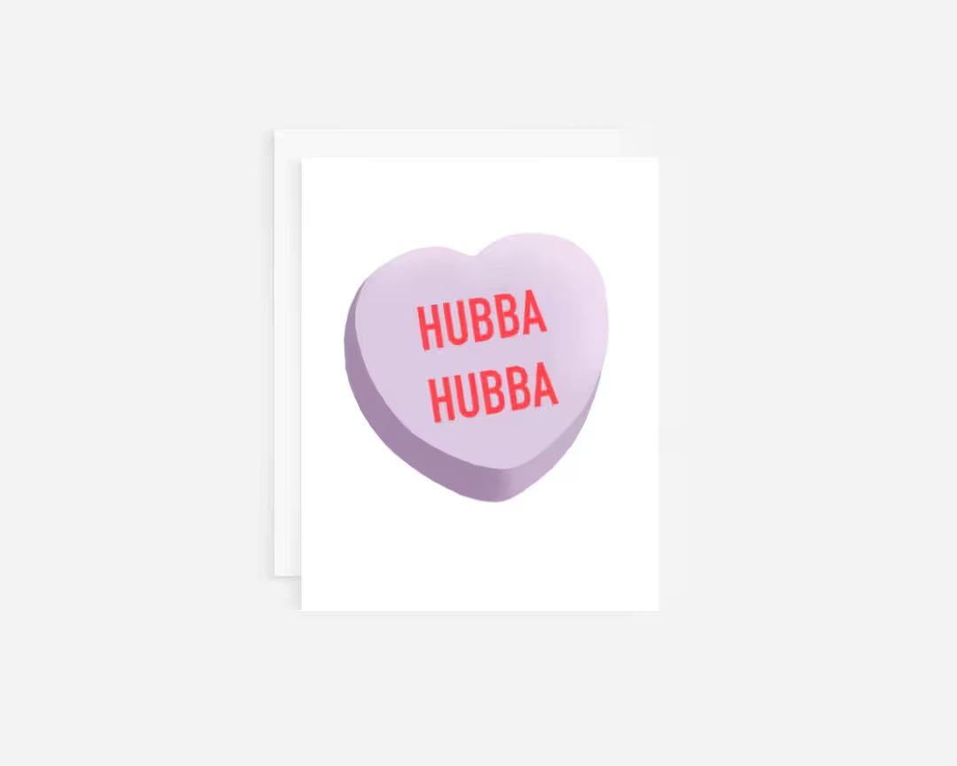 HUBBA HUBBA Candy Heart Card - Etsy | Etsy (US)