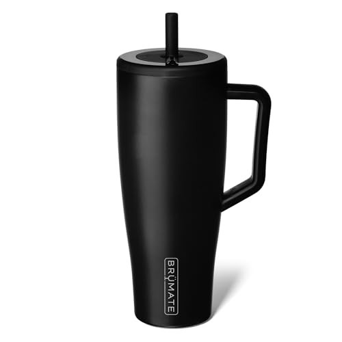BrüMate Era 40 oz Tumbler with Handle and Straw | 100% Leakproof Insulated Tumbler with Lid and Straw | Made of Stainless Steel | Cup Holder Friendly Base | 40oz (Matte Black) | Amazon (US)