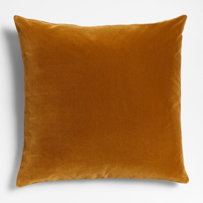 Mostarda 30"x30" Cognac Faux Mohair Throw Pillow with Feather Insert by Athena Calderone + Review... | Crate & Barrel