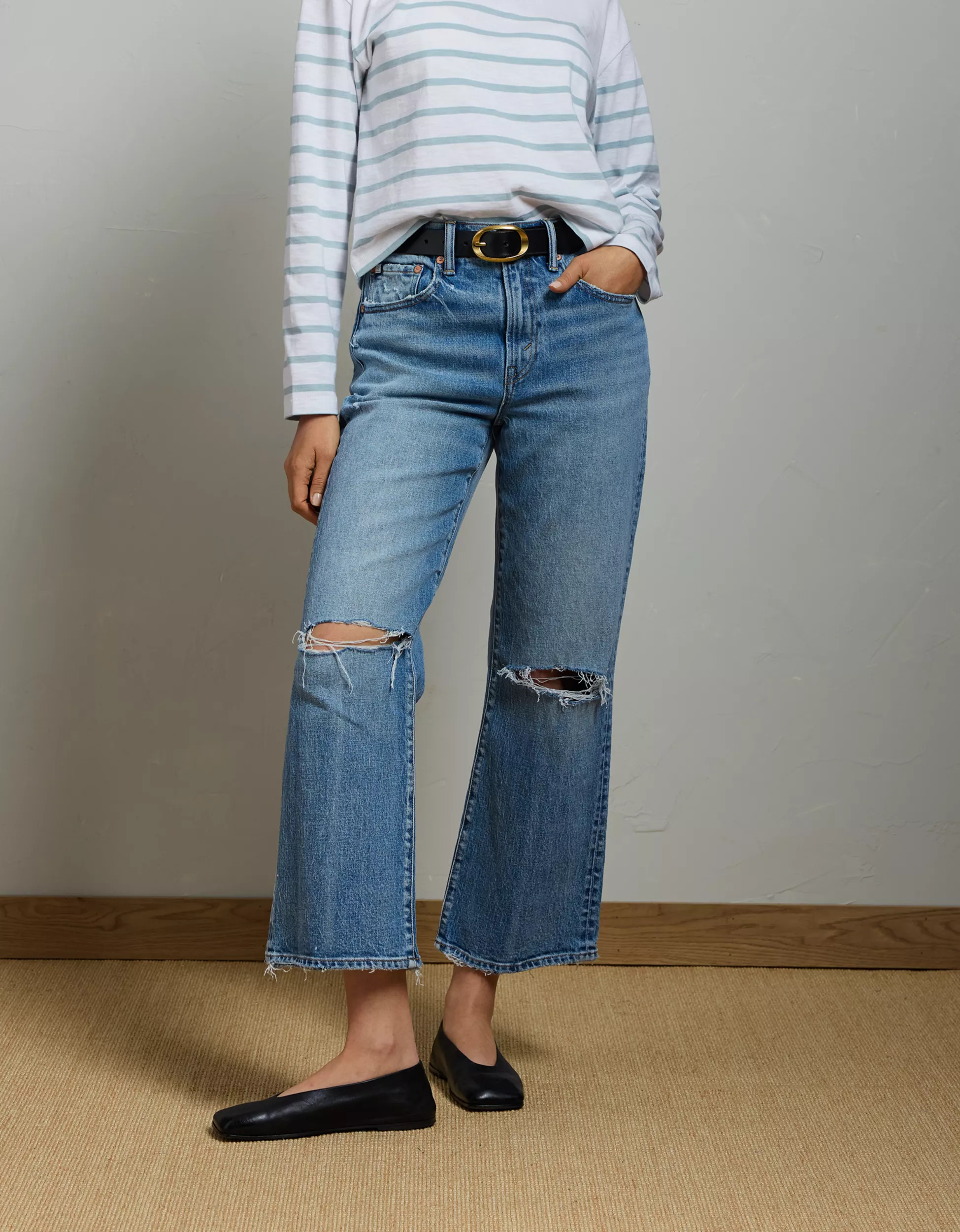 AE77 Premium Bootcut Crop Jean | American Eagle Outfitters (US & CA)