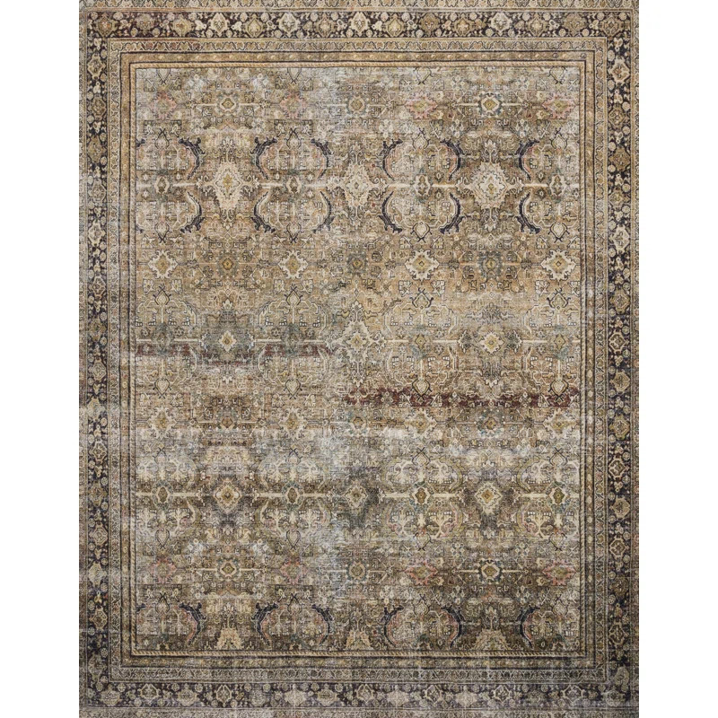 Giacinto Oriental Olive/Charcoal Area Rug | Wayfair North America
