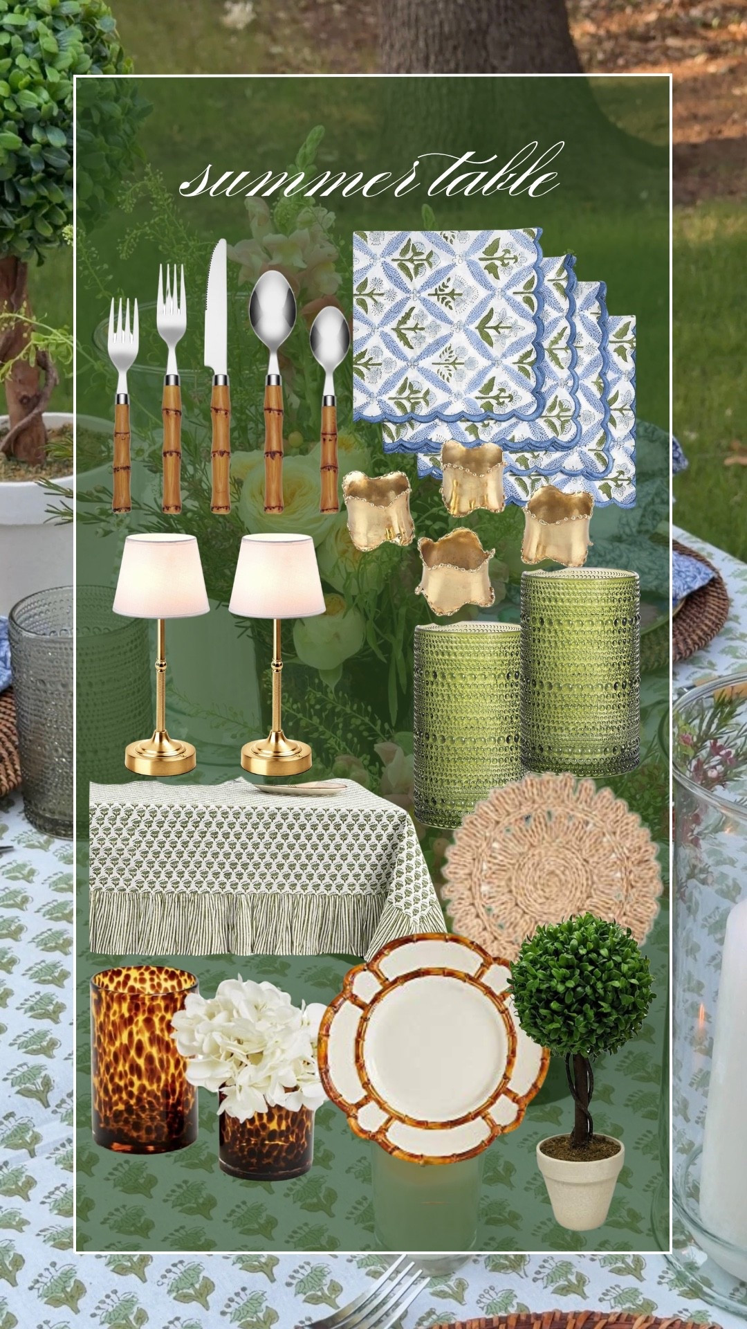 Summer table! 

Table setting // tablecloth
