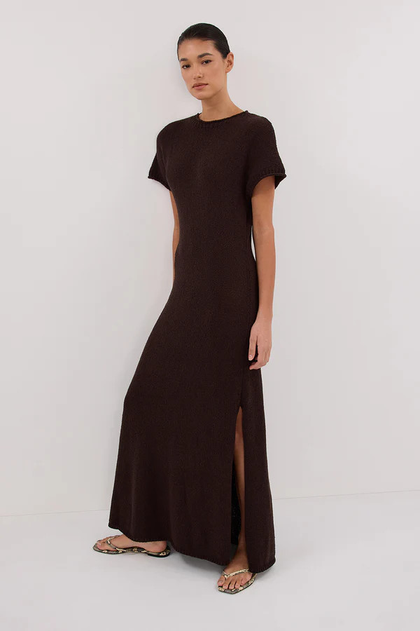 ERIN CHOC KNIT MAXI DRESS | DISSH