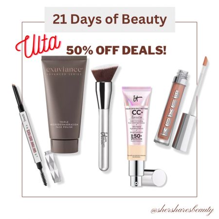 One if the BEST sale days at Ulta! Buxom 50% off! Benefit brows, It Cosmetics brushes, It Cosmetics CC Cream, Exuviance! 

#LTKsalealert #LTKbeauty